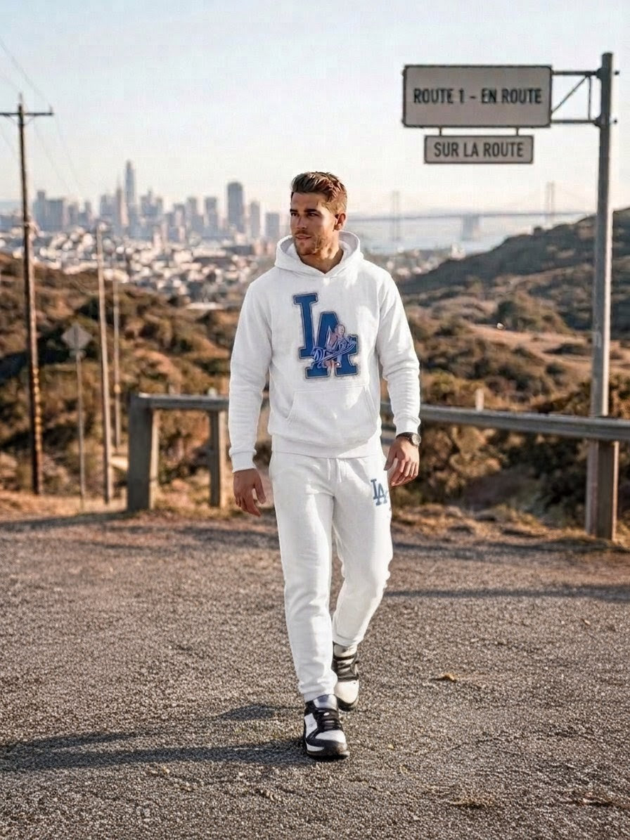 Conjunto "LA Dodgers" — Hoodie + Jogger MLB ⚾🔵
