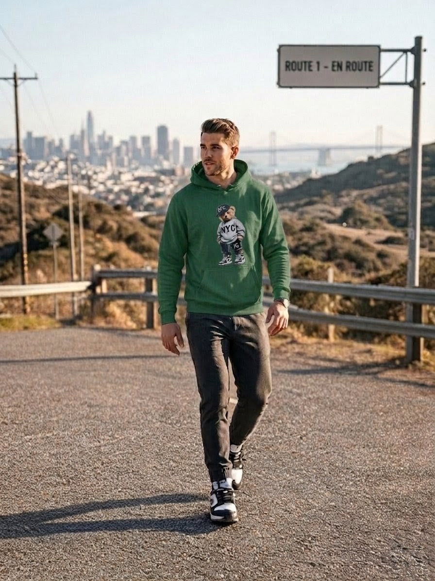 Hoodie "NYC Bear" — Edición Streetwear 🐻🗽